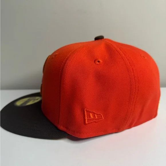 Round Rock Express 59FIFTY Fitted Hat – Orange & Brown – New Era – Size 7 1/4 - Picture 2 of 7